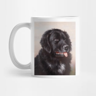 Newfoundlander Dog Portrait (circa 1900) by Carl Reichert Mug